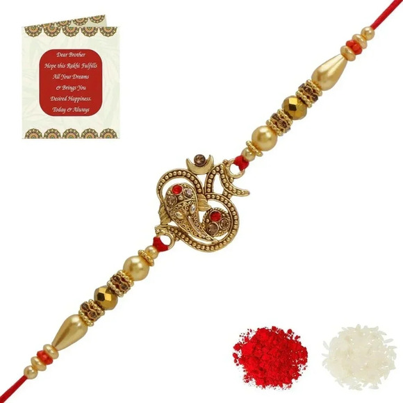 ❤️Men Gold Ventures Greeting  Thread Gifts for Indian Rakhi Raksha Bandhan - Picture 6 of 8